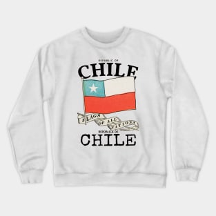 Vintage Chile Country Flag Crewneck Sweatshirt